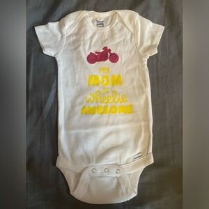“My Mom is wheelie awesome” Baby Onesie